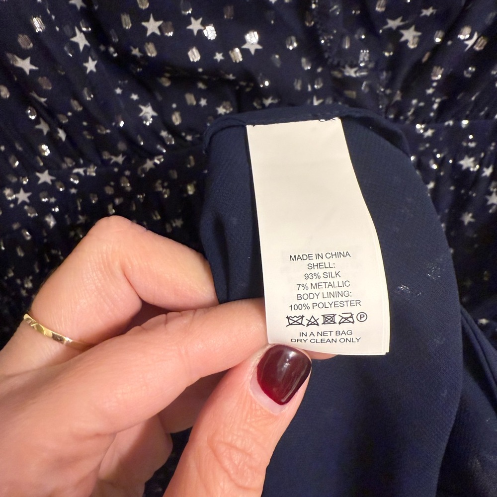 Kate Spade Navy and White Long Sleeve Dress - Picture 4 of 7